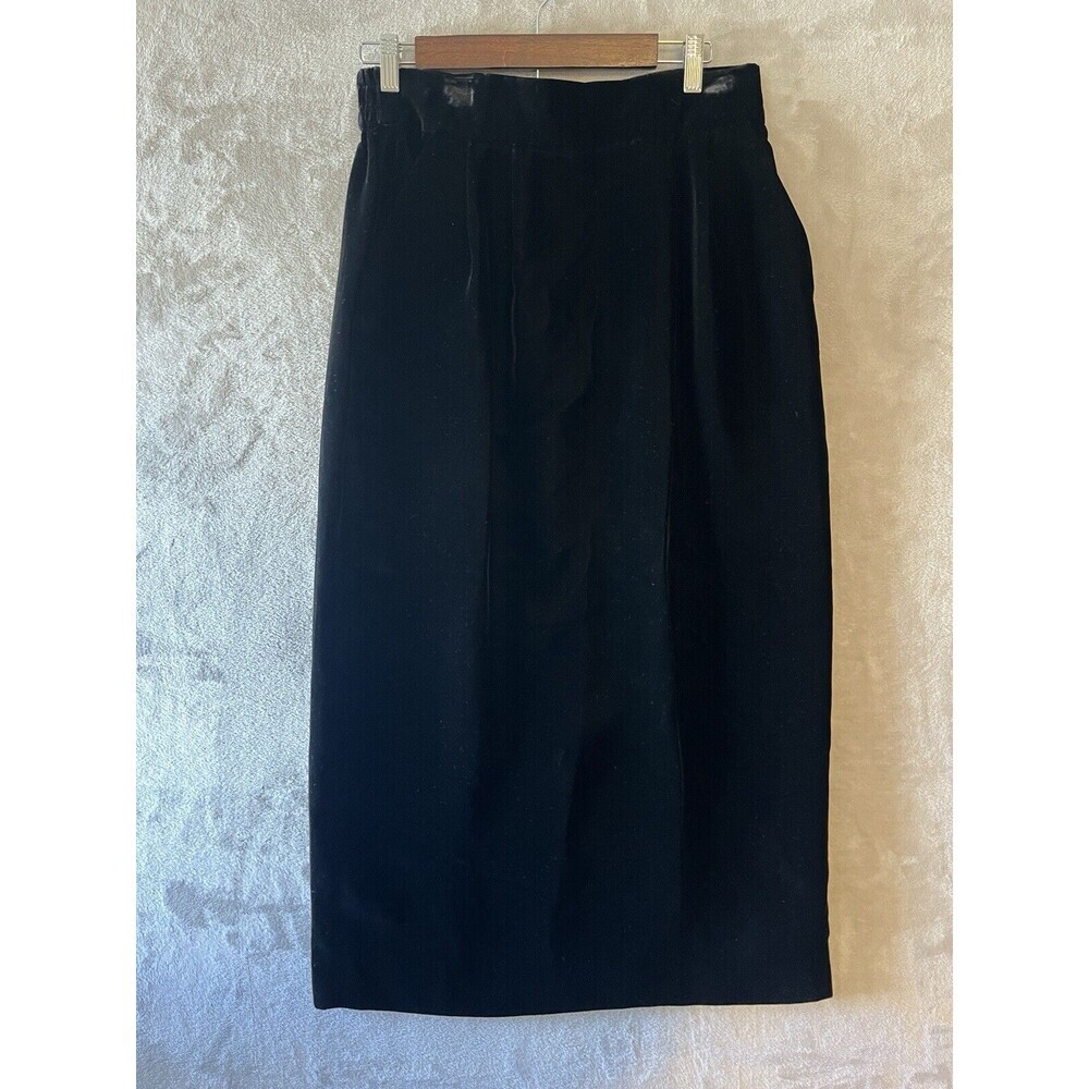 Vintage Black Velvet Maxi Skirt Long Y2K Whimsigoth Fairy Goth